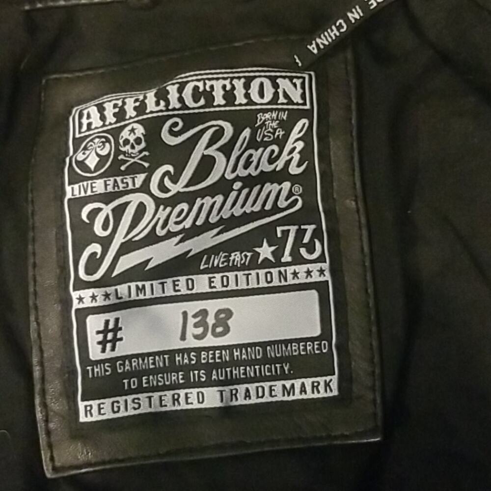 Affliction Limited Edition Black leather jacket - Picture 7 of 10
